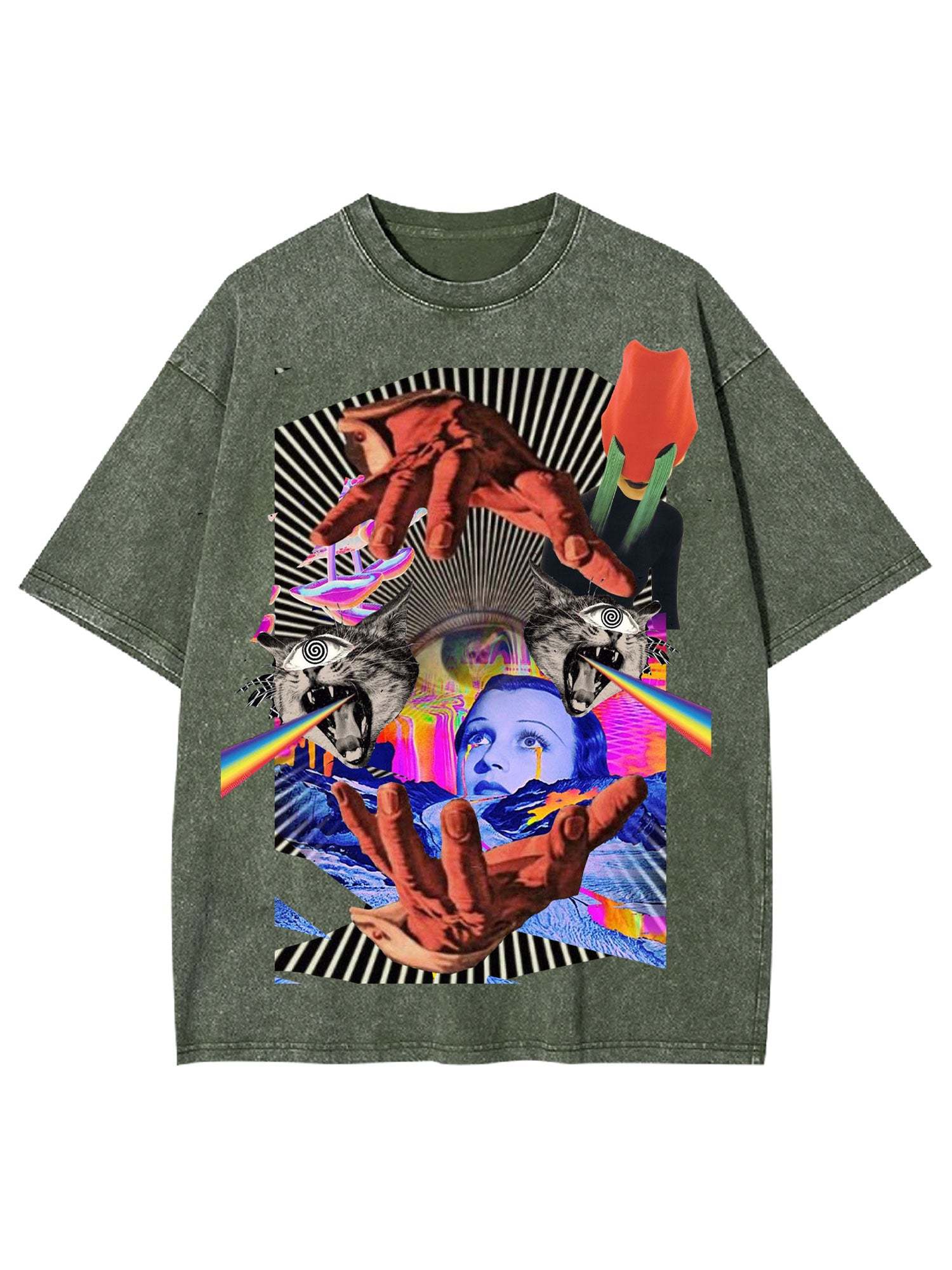 Mind Control Washed Tshirt-ClassyOutlaw Sale