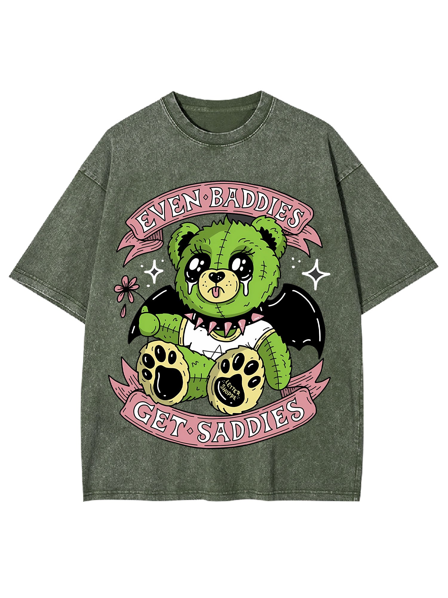 Even Baddies Get Saddies Washed Tshirt