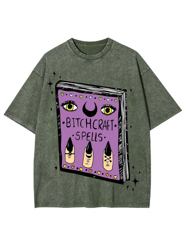 Bitchcraft Spells Washed Tshirt