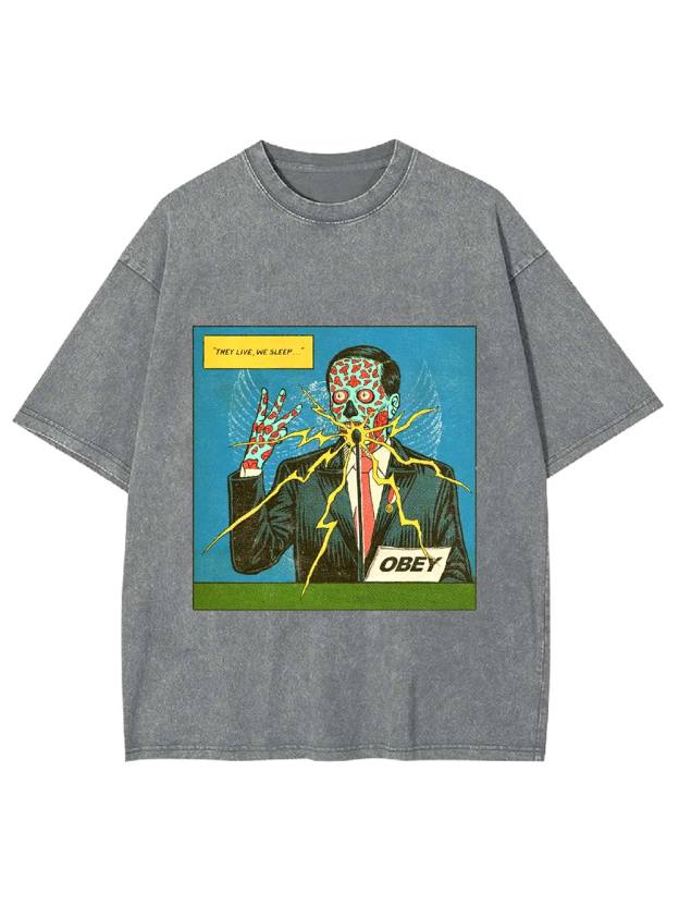 They Live, We Sleep Washed Tshirt