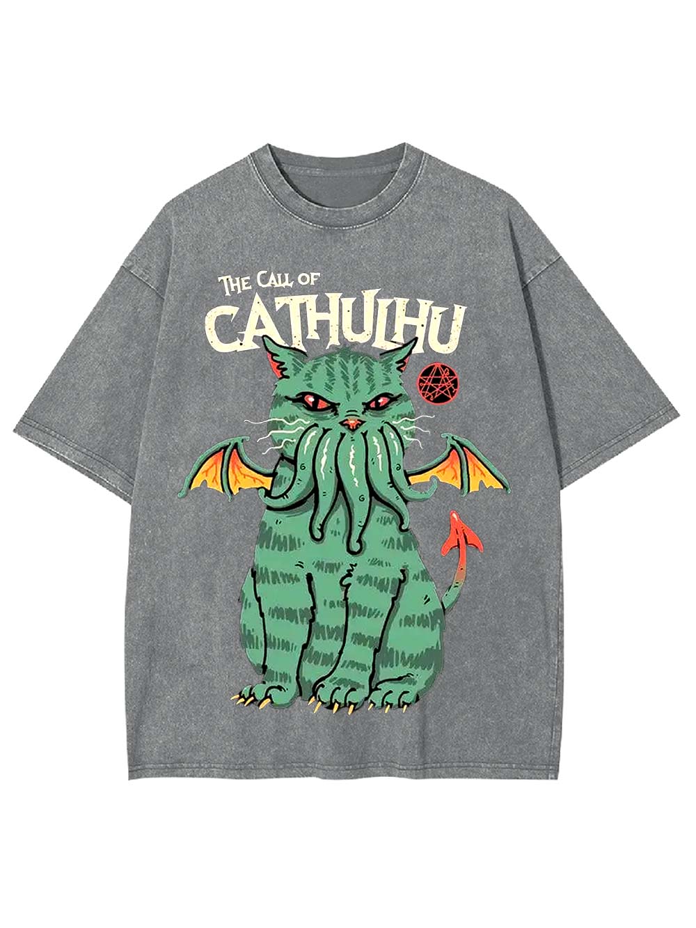 The Call of Cathulhu Washed Tshirt