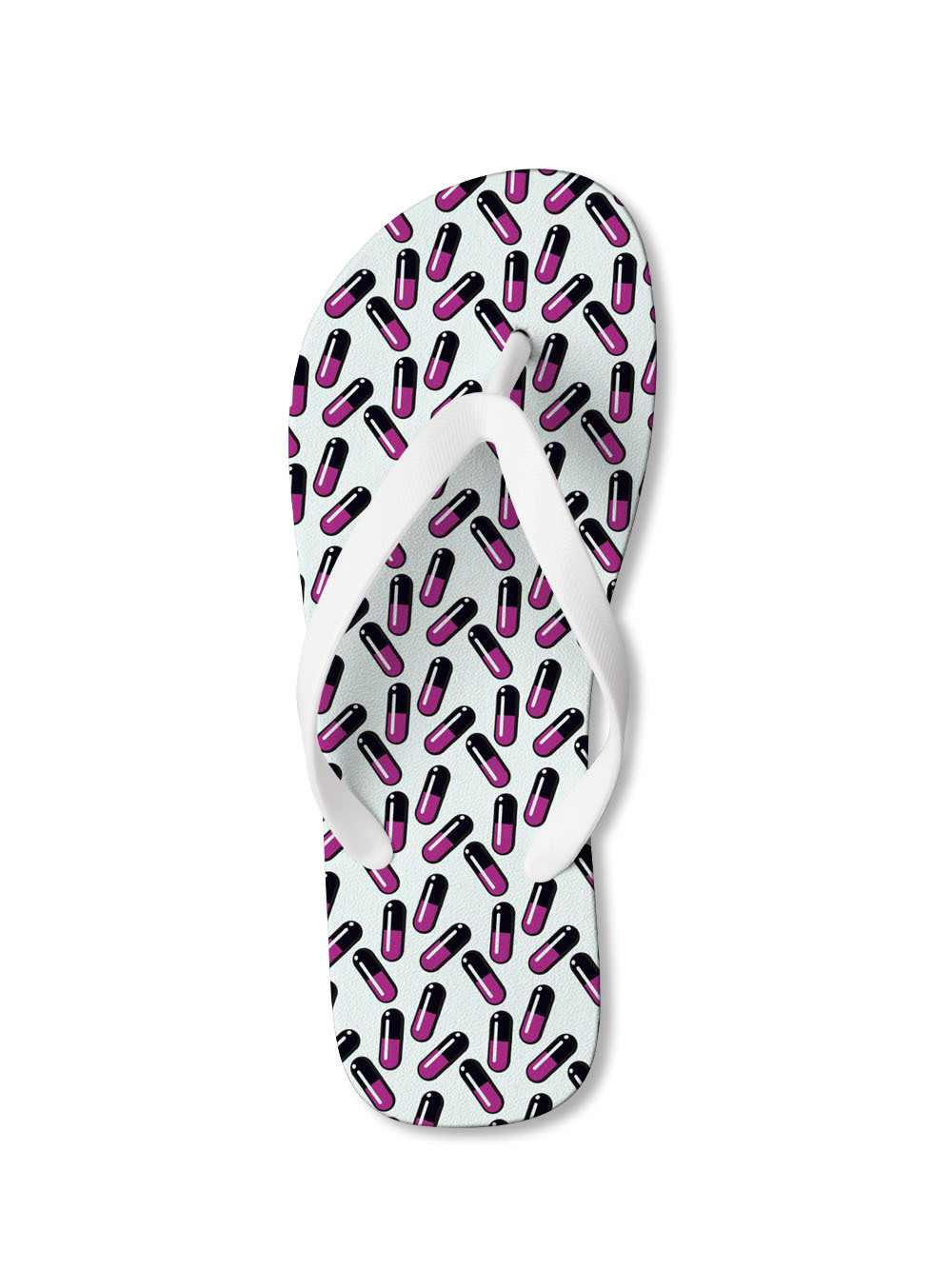 Vibrant Capsule Pattern FLIP FLOPS