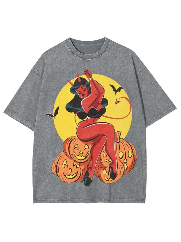 Pumpkins and the Evil Sprite Washed Tshirt