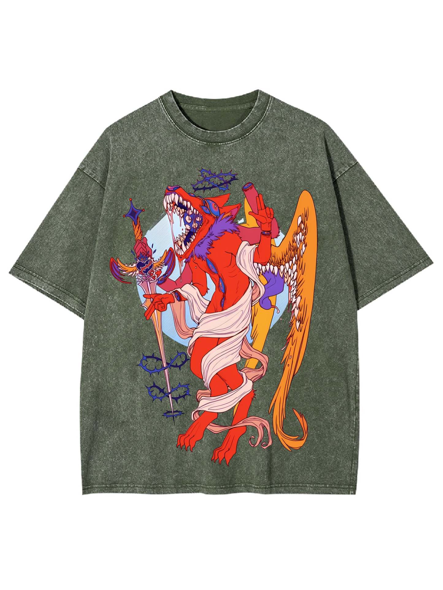 Divine Beast Of Chaos Washed Tshirt