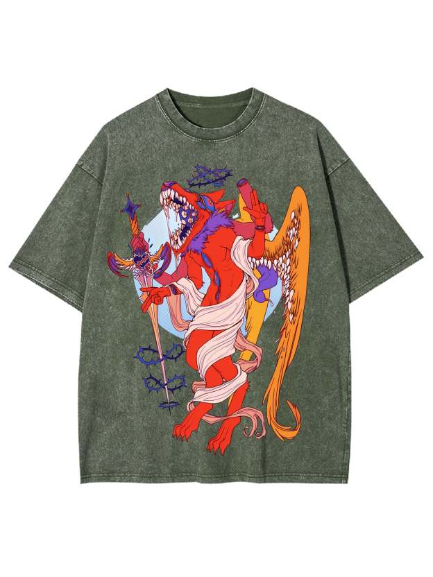 Divine Beast Of Chaos Washed Tshirt