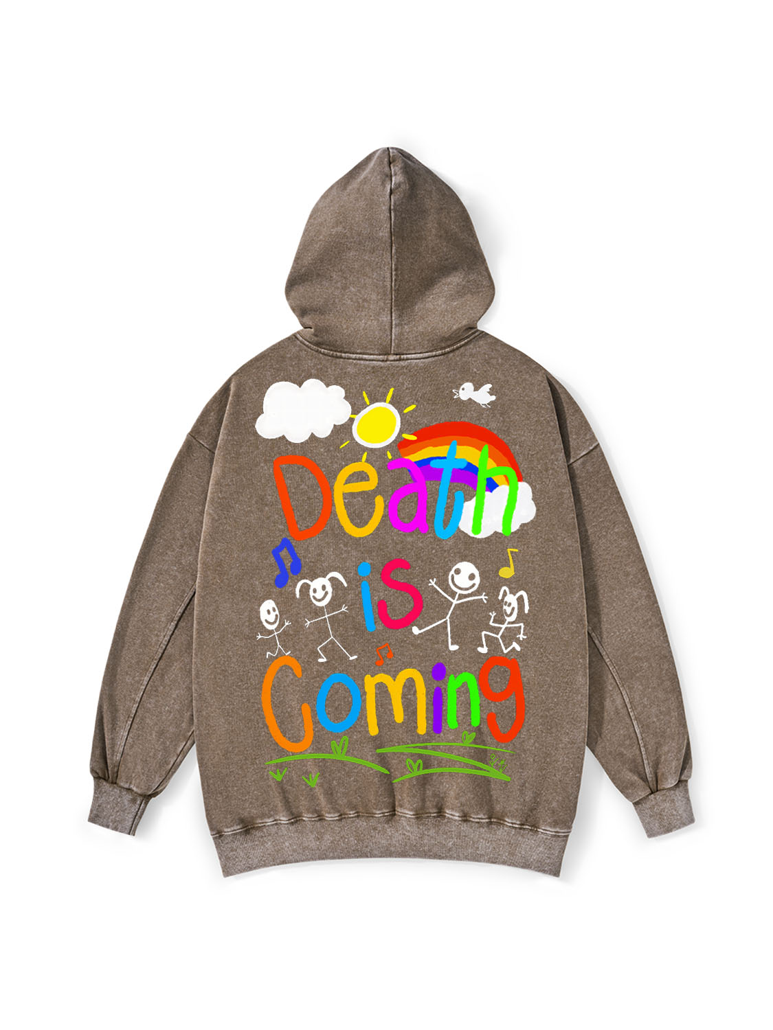 Death Is Coming Washed Hoodie
