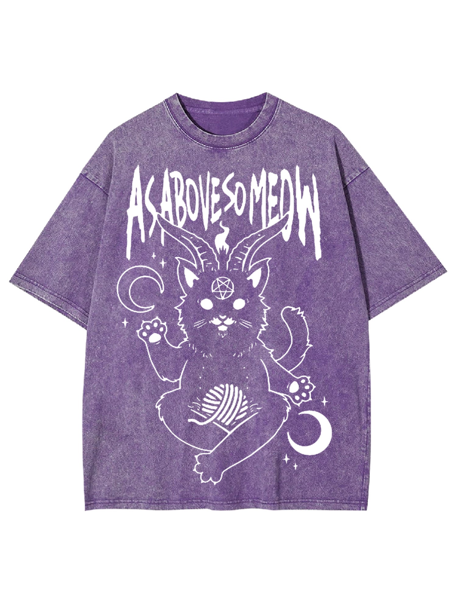 As Above So Meow Washed Tshirt