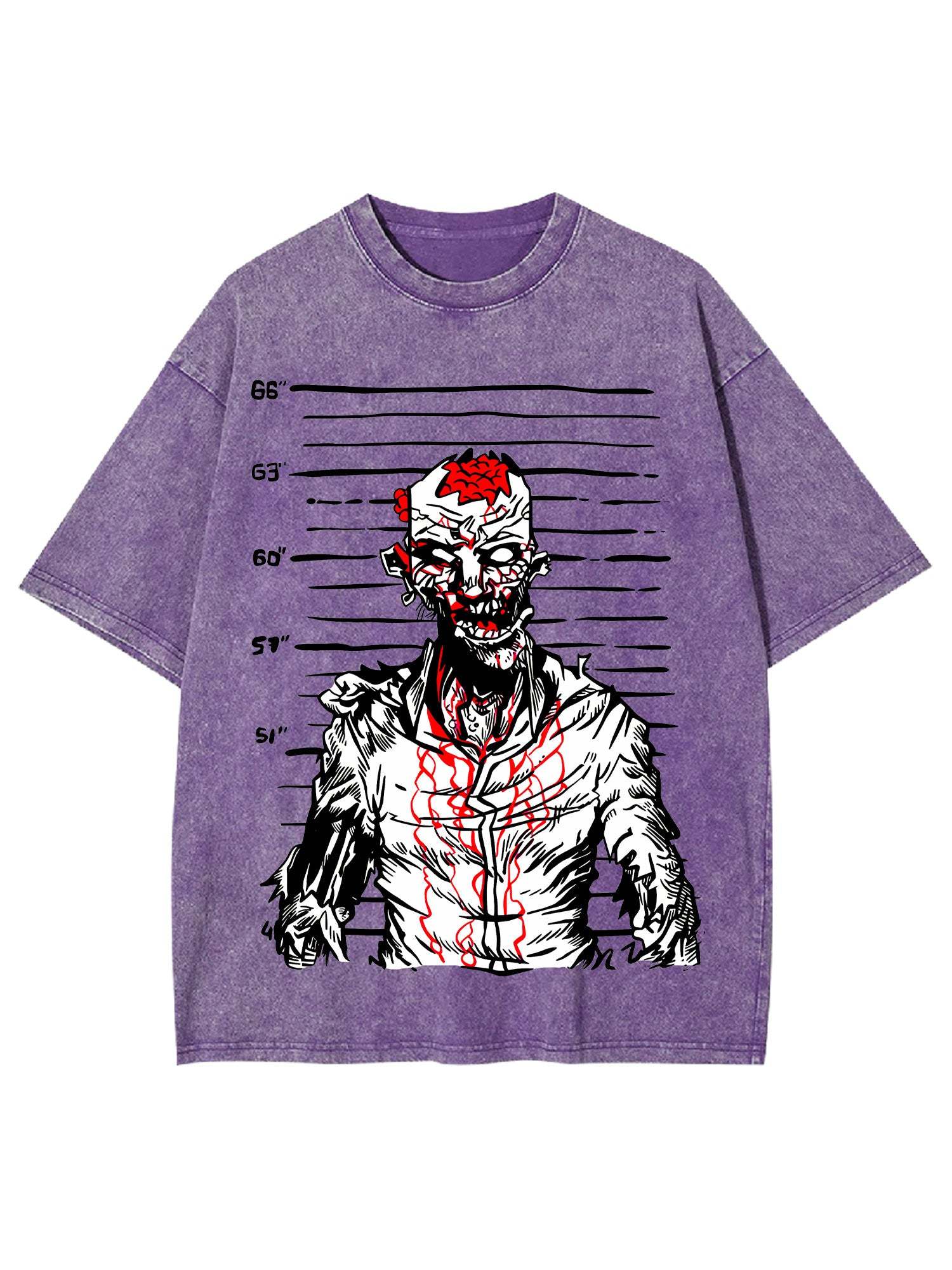 Zombie Mugshot Washed Tshirt