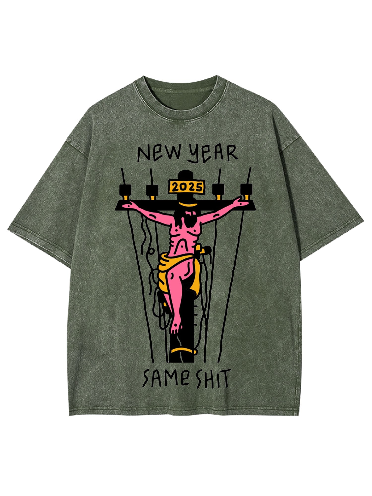 New Year Same Shit Washed Tshirt