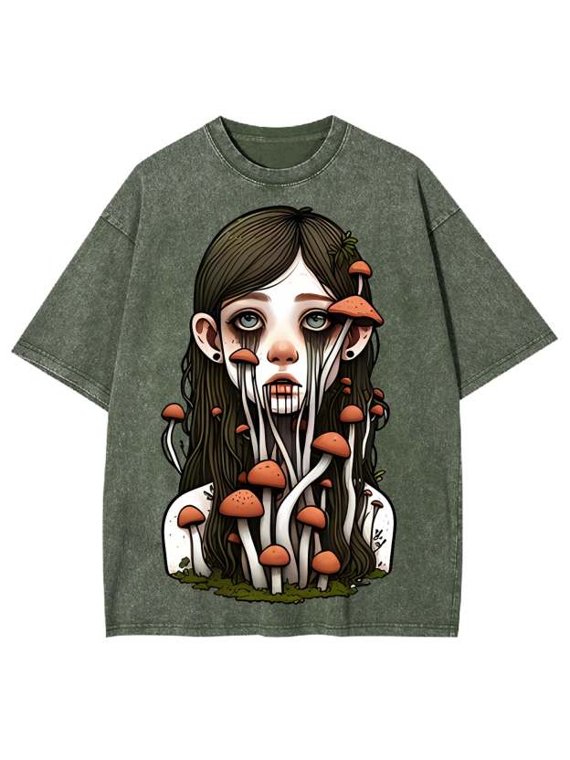Mushroom Girl Washed Tshirt