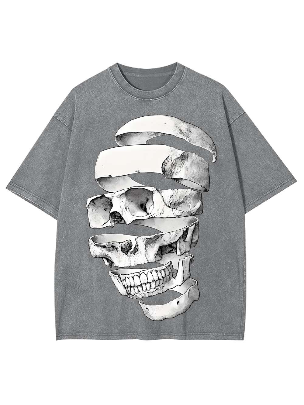FRAGMENTED SKULL WASHED TSHIRT