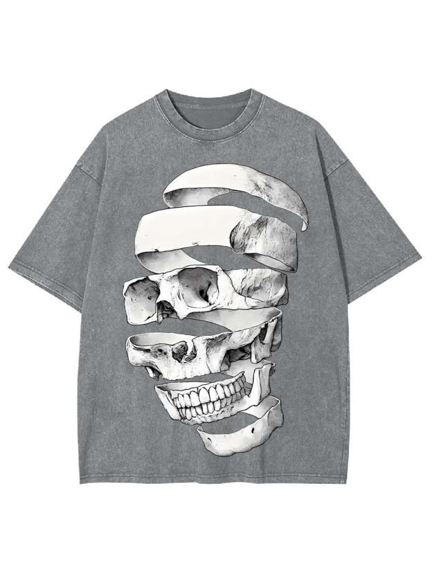FRAGMENTED SKULL WASHED TSHIRT
