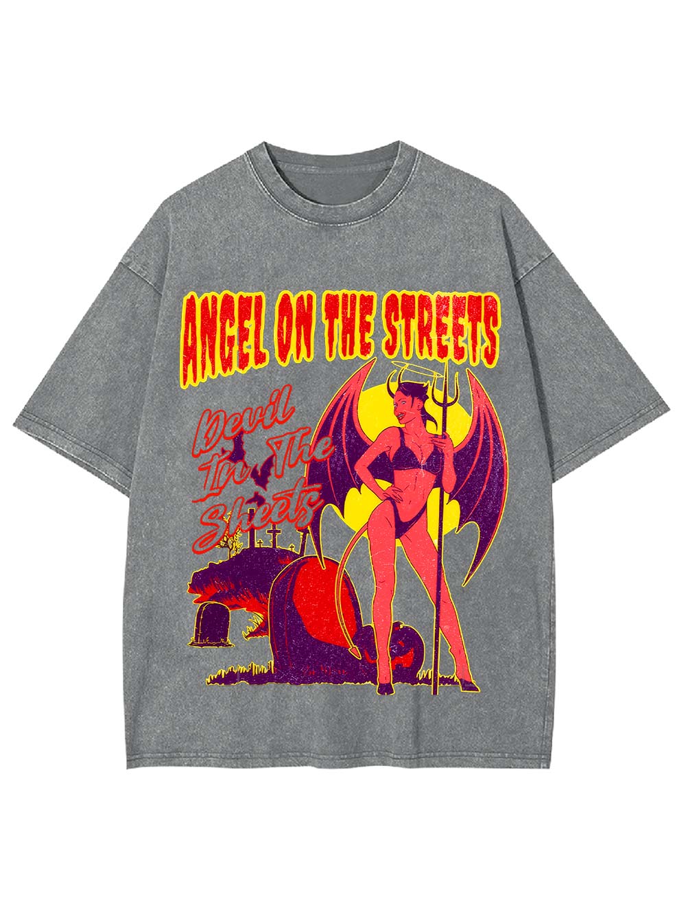Angel on the Streets, Devil in the Sheets Washed Tshirt
