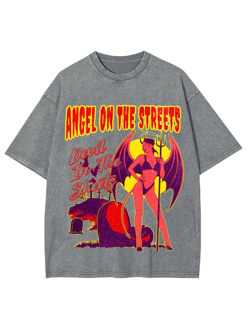 Angel on the Streets, Devil in the Sheets Washed Tshirt