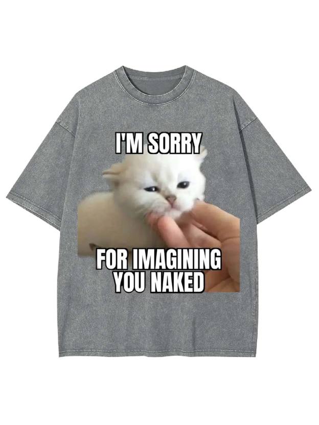I'm Sorry for Imagining You Naked Washed Tshirt