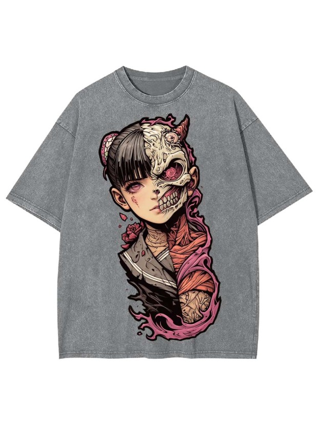 HALF DEMON, HALF HUMAN WASHED TSHIRT