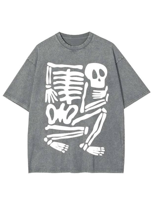 Skeleton Puzzle Washed Tshirt