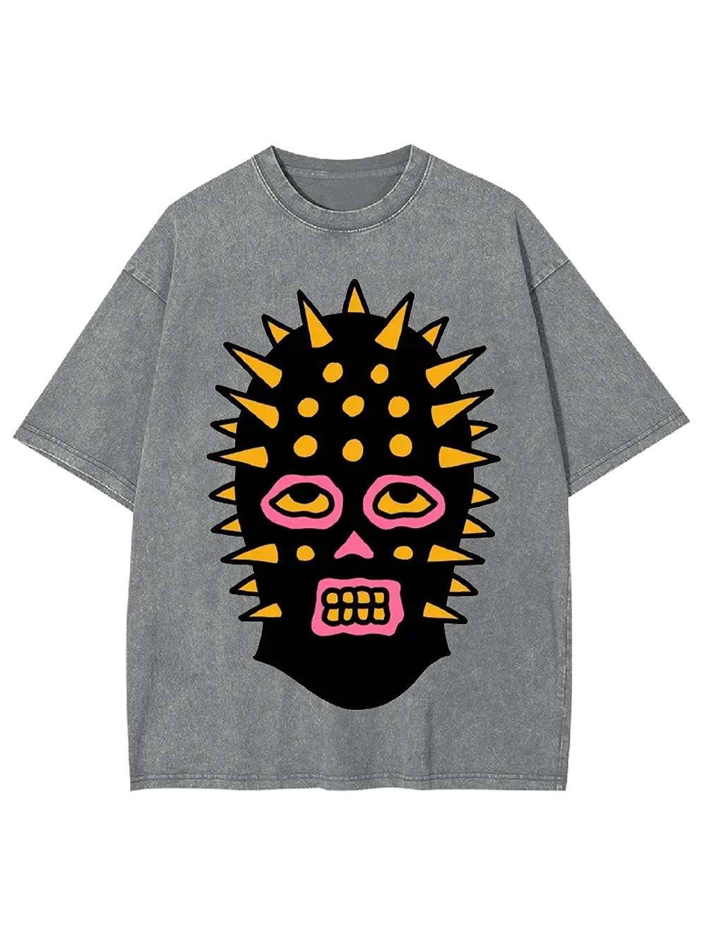 Spiked Mask Washed Tshirt