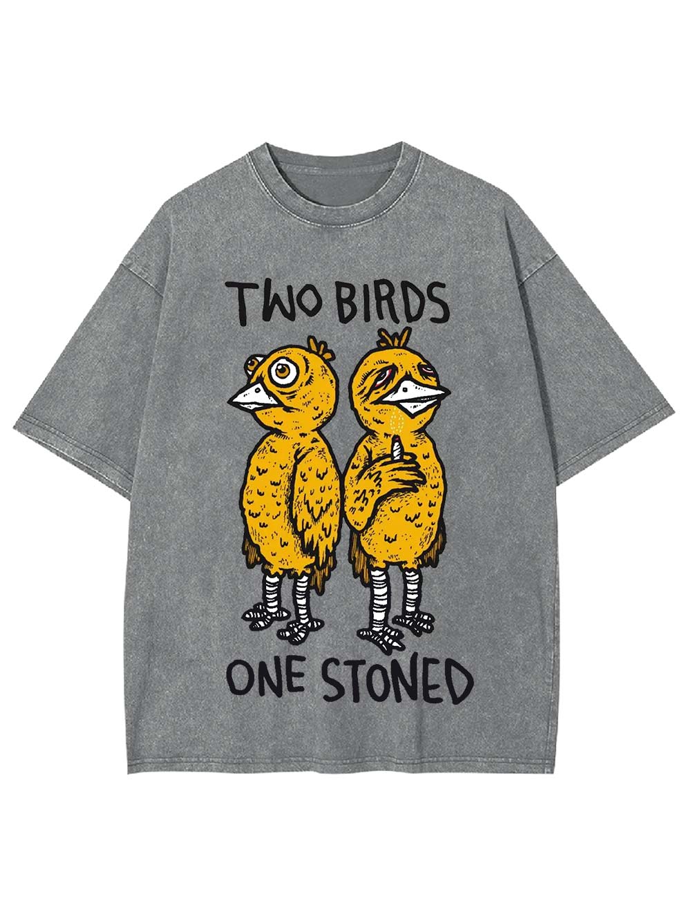 Two Birds One Stoned Washed Tshirt