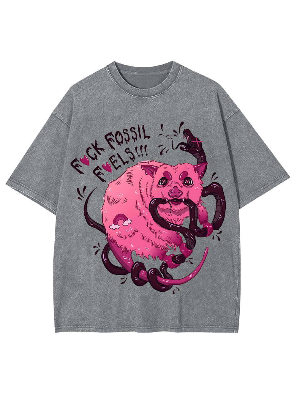F*Ck Fossil Fuels Washed Tshirt