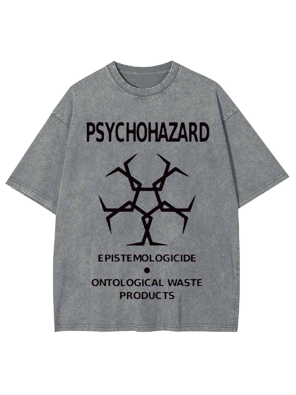 Psychohazard Warning Washed Tshirt