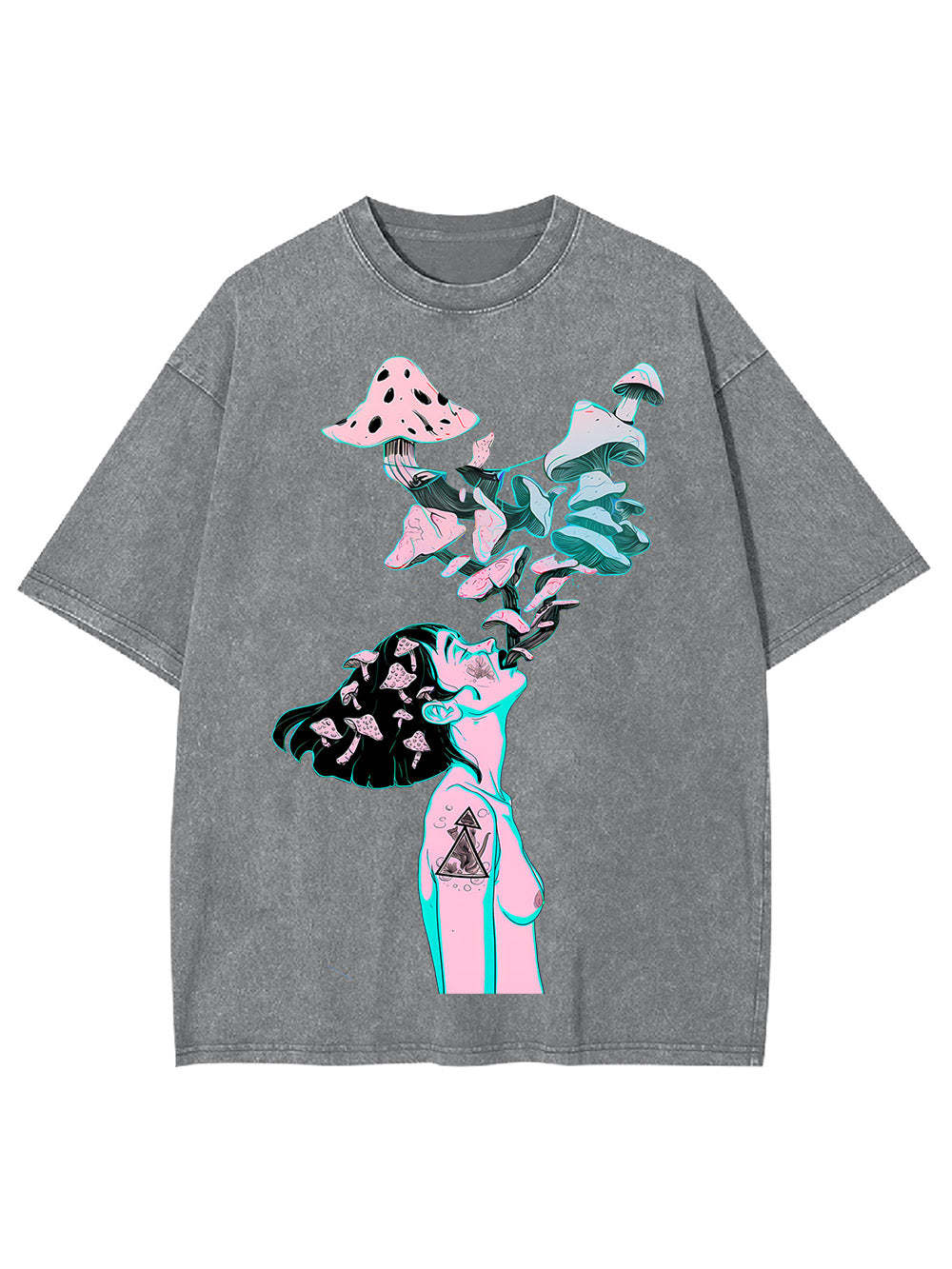 Mushroom Dreamscape Washed Tshirt
