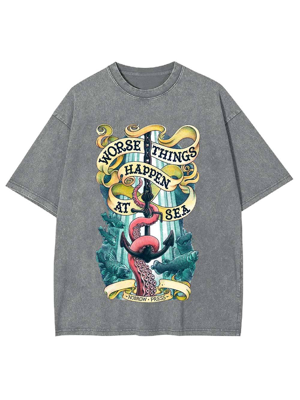 Worse Things Happen at Sea Washed Tshirt