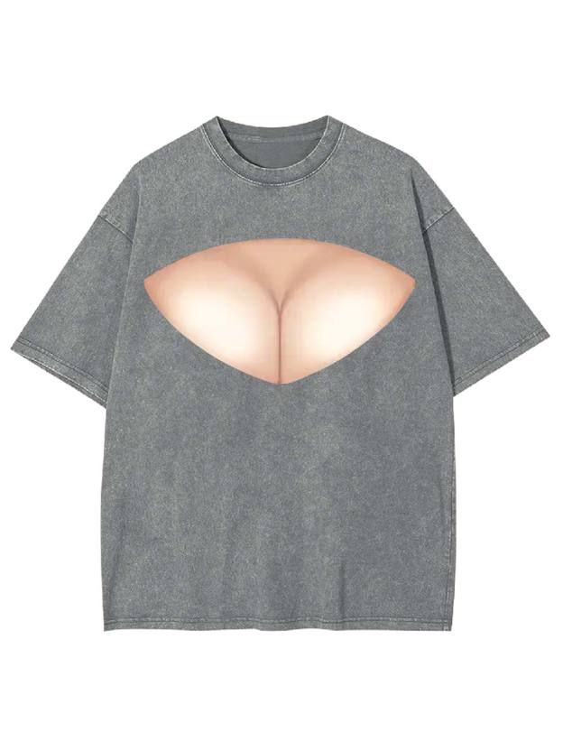 Abstract Curves Washed Tshirt