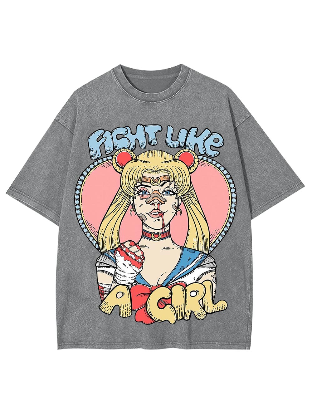 Ficht Like A Girl Washed Tshirt