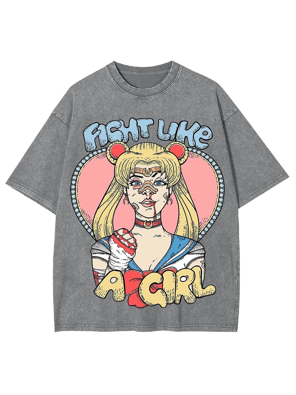 Ficht Like A Girl Washed Tshirt