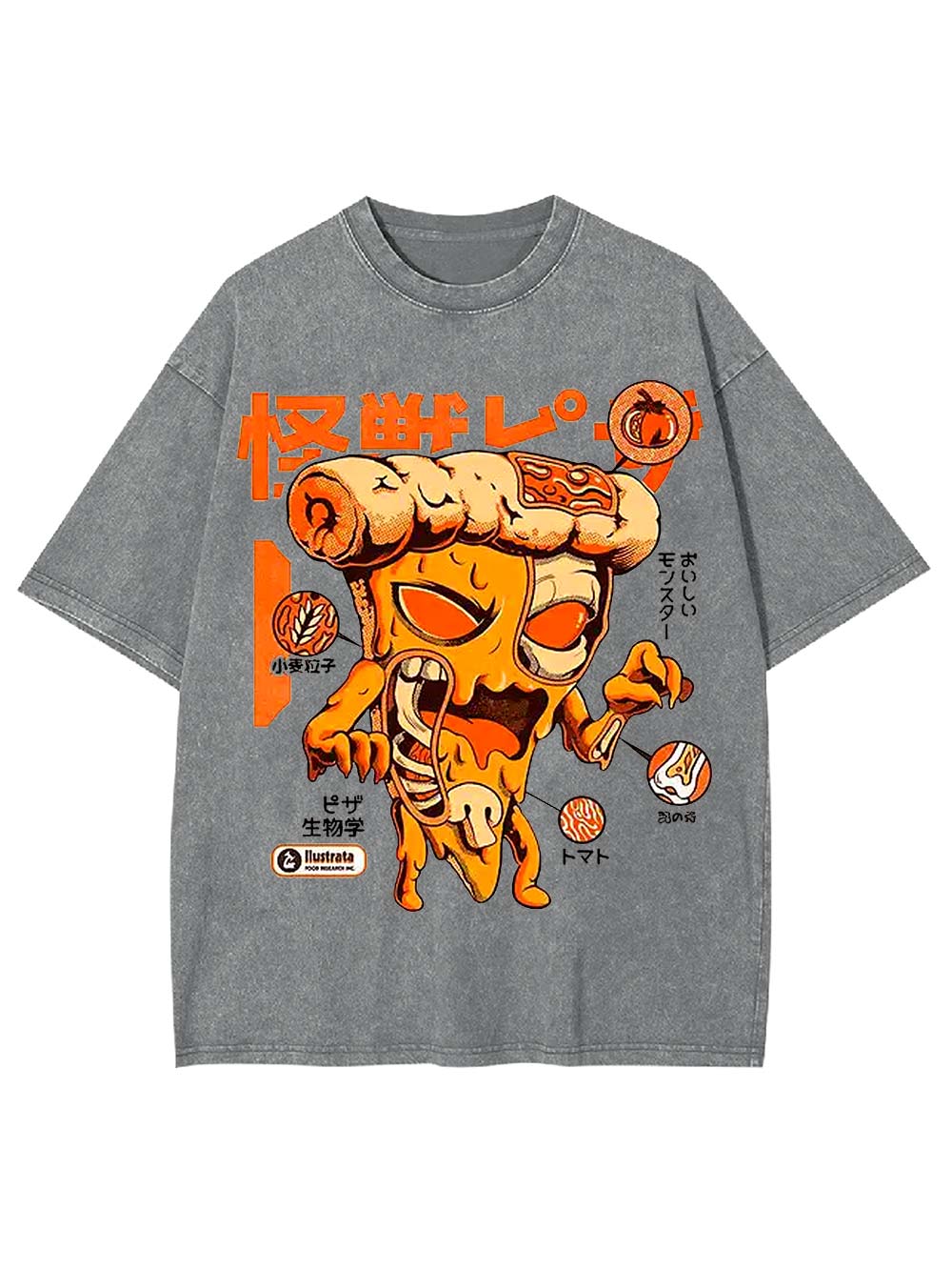 Pizza Monster Washed Tshirt