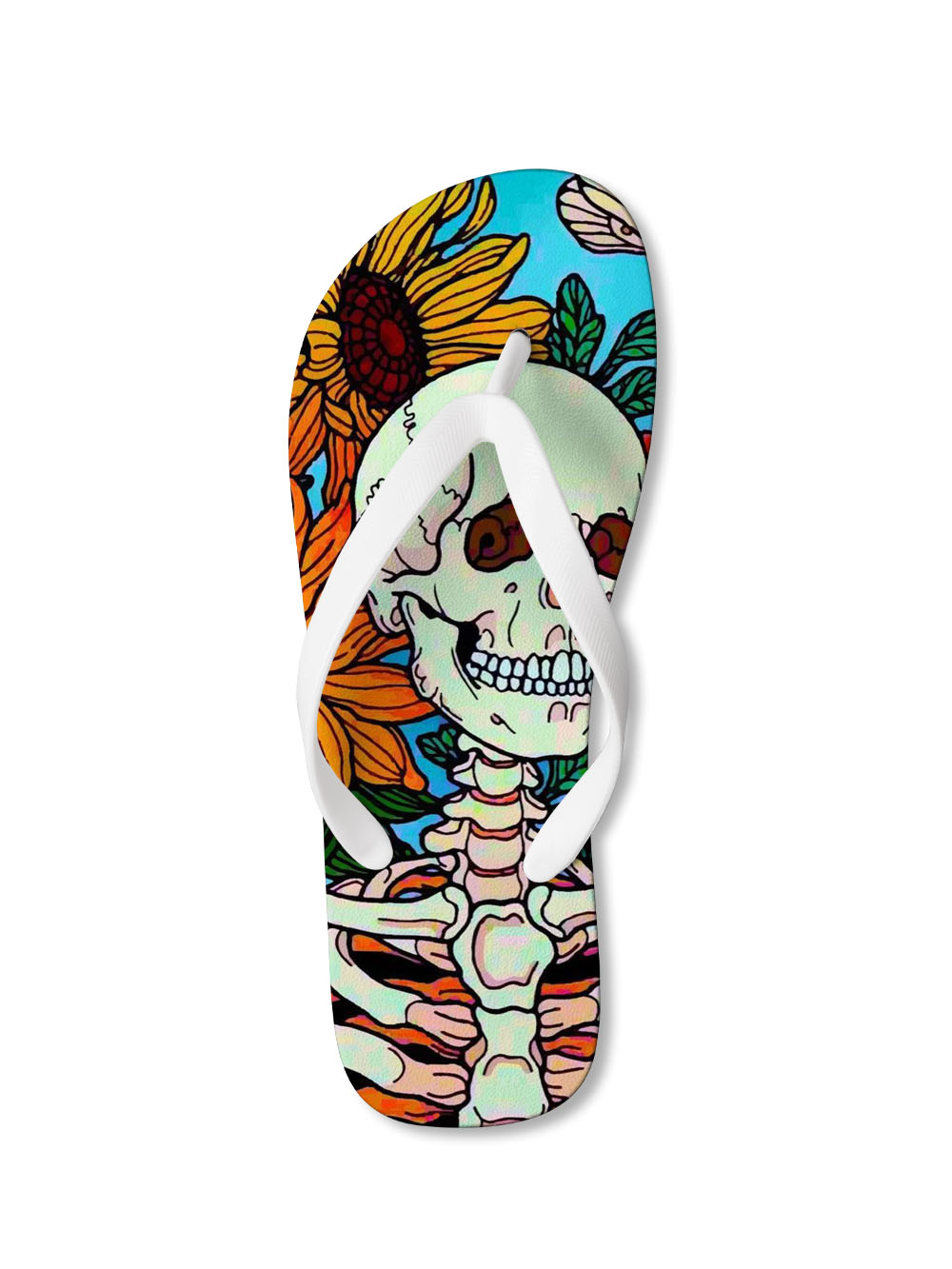 BLOOMING BONES FLIP FLOPS