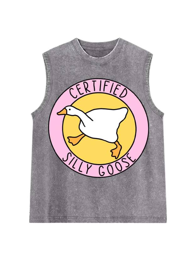 Certified Silly Goose Washed Tank Top