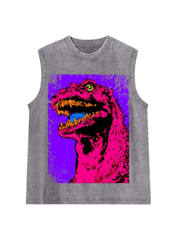 Neon Roar Washed Tank Top