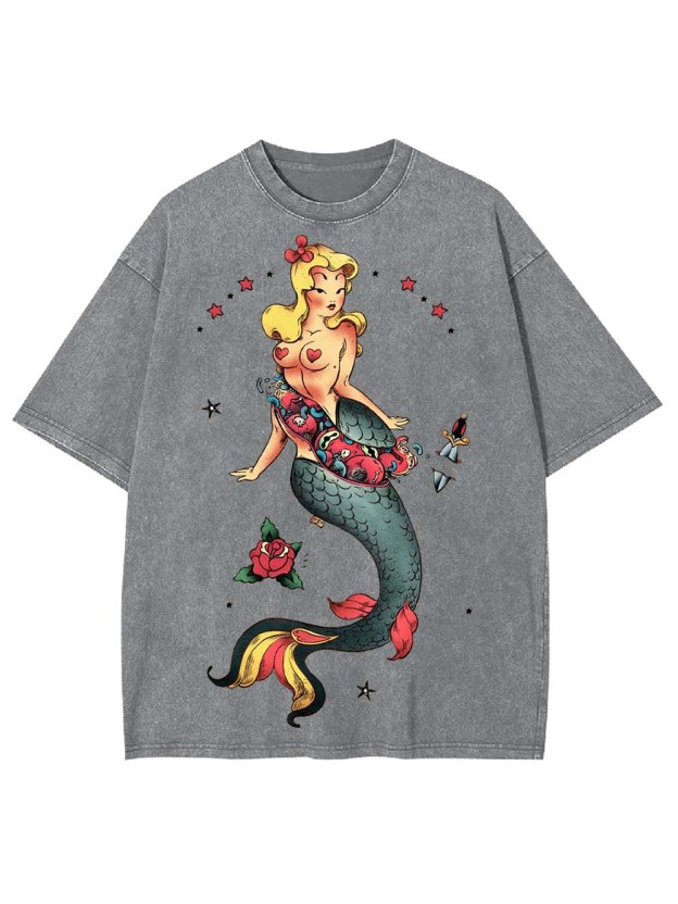 The Broken Mermaid Washed Tshirt
