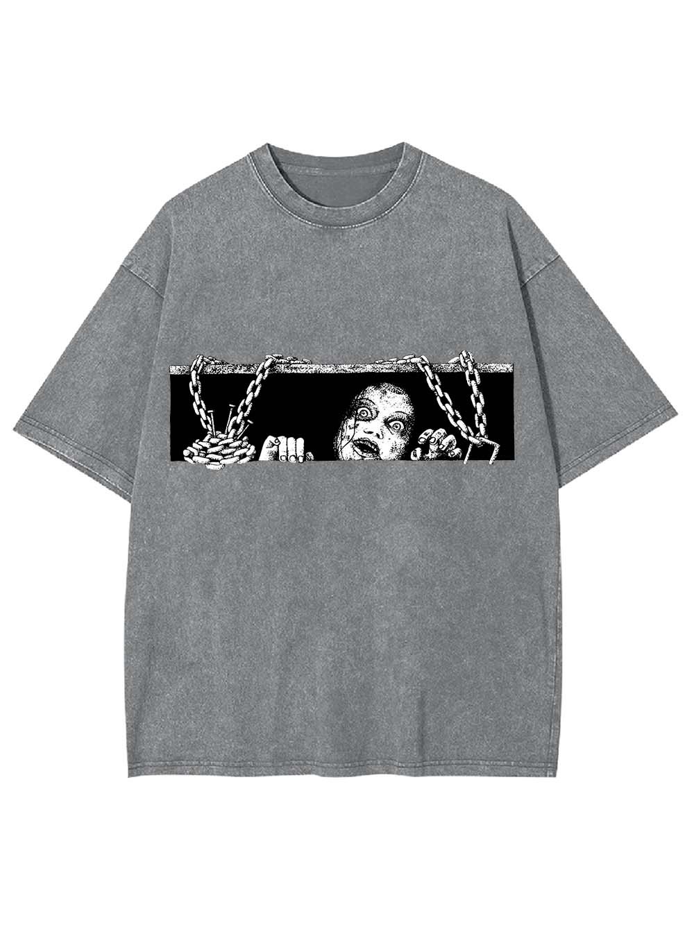 Chained Horror Washed Tshirt