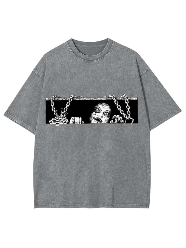 Chained Horror Washed Tshirt