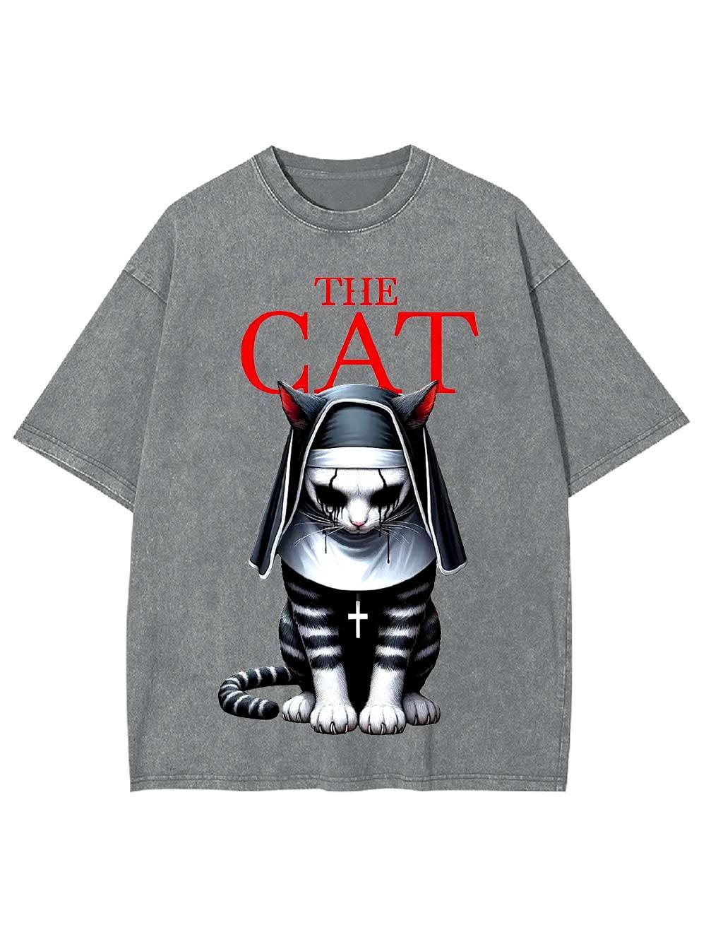 The Cat Nun Washed Tshirt