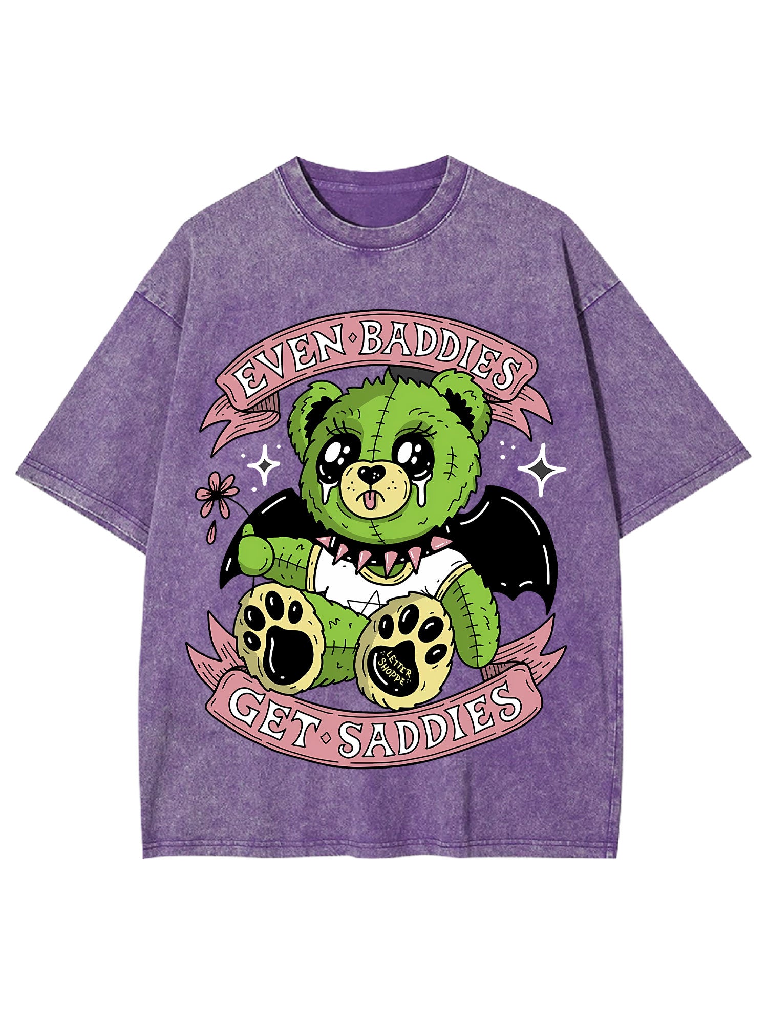 Even Baddies Get Saddies Washed Tshirt