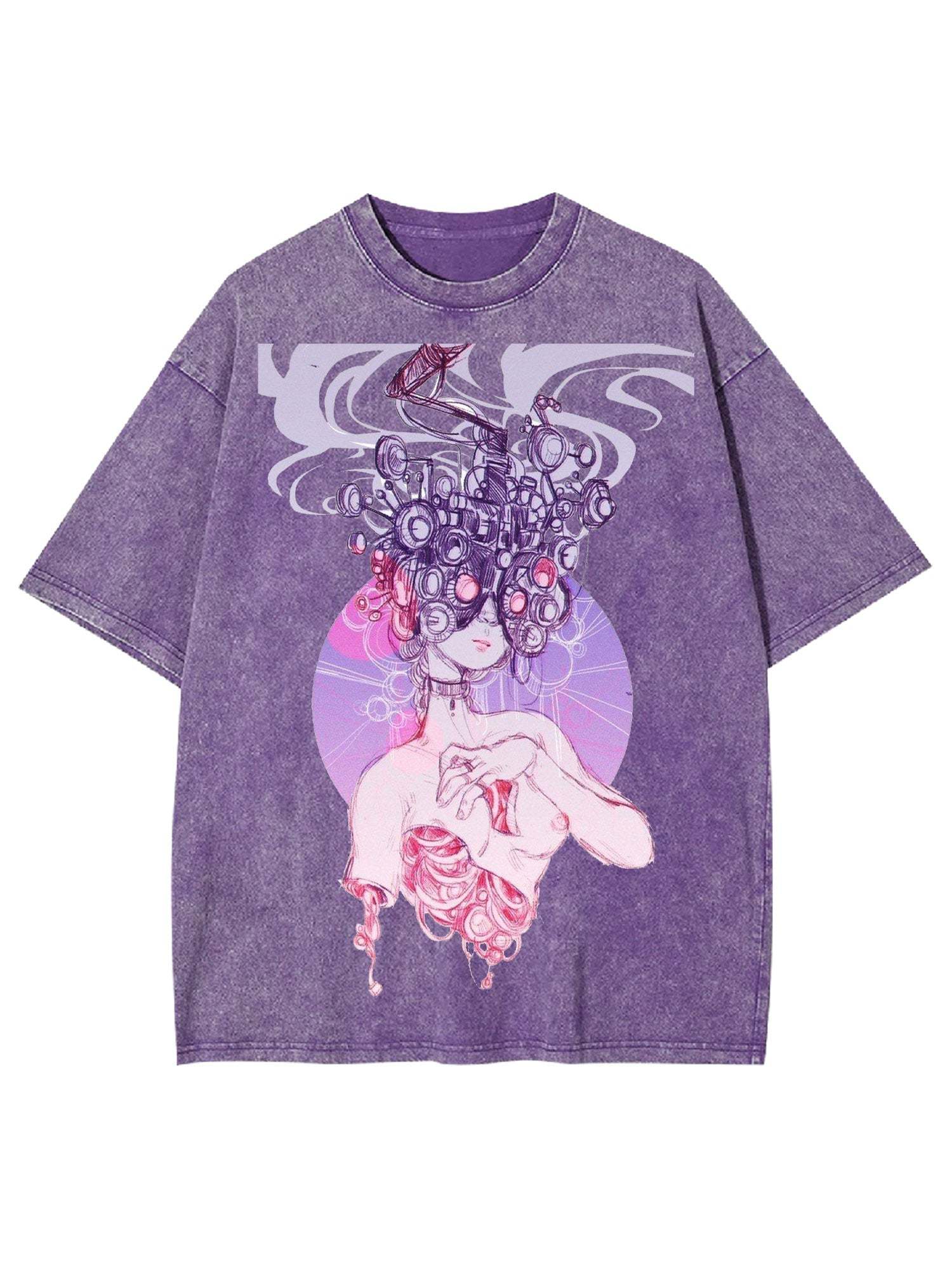 Cyber Mechanics Washed Tshirt-ClassyOutlaw Sale