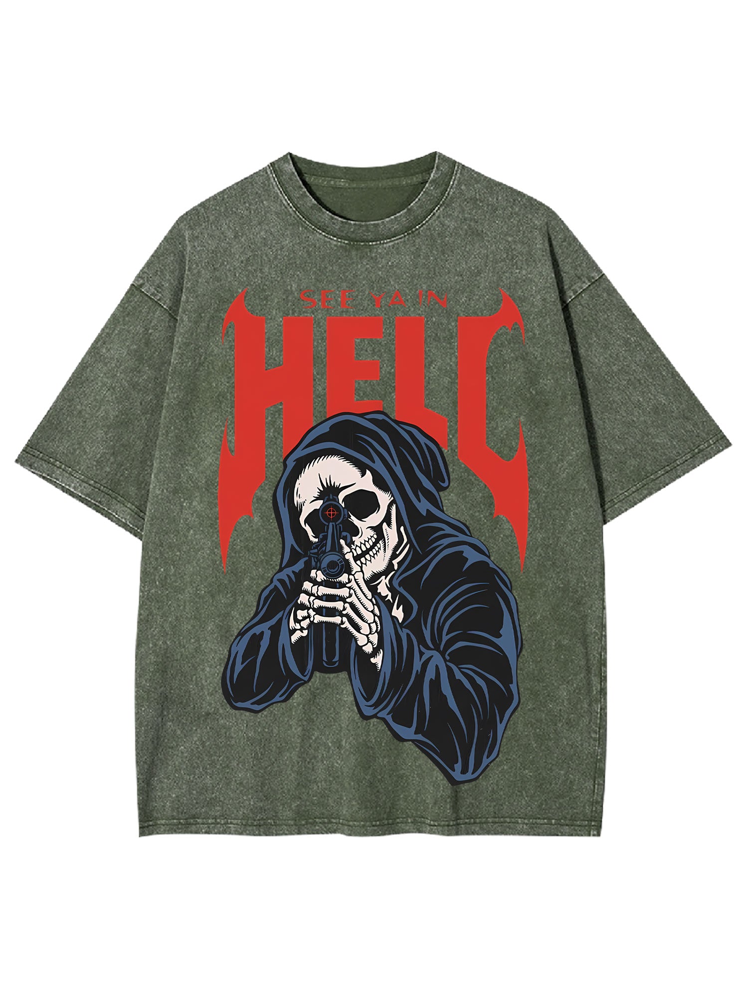 See Ya In Hell Washed Tshirt