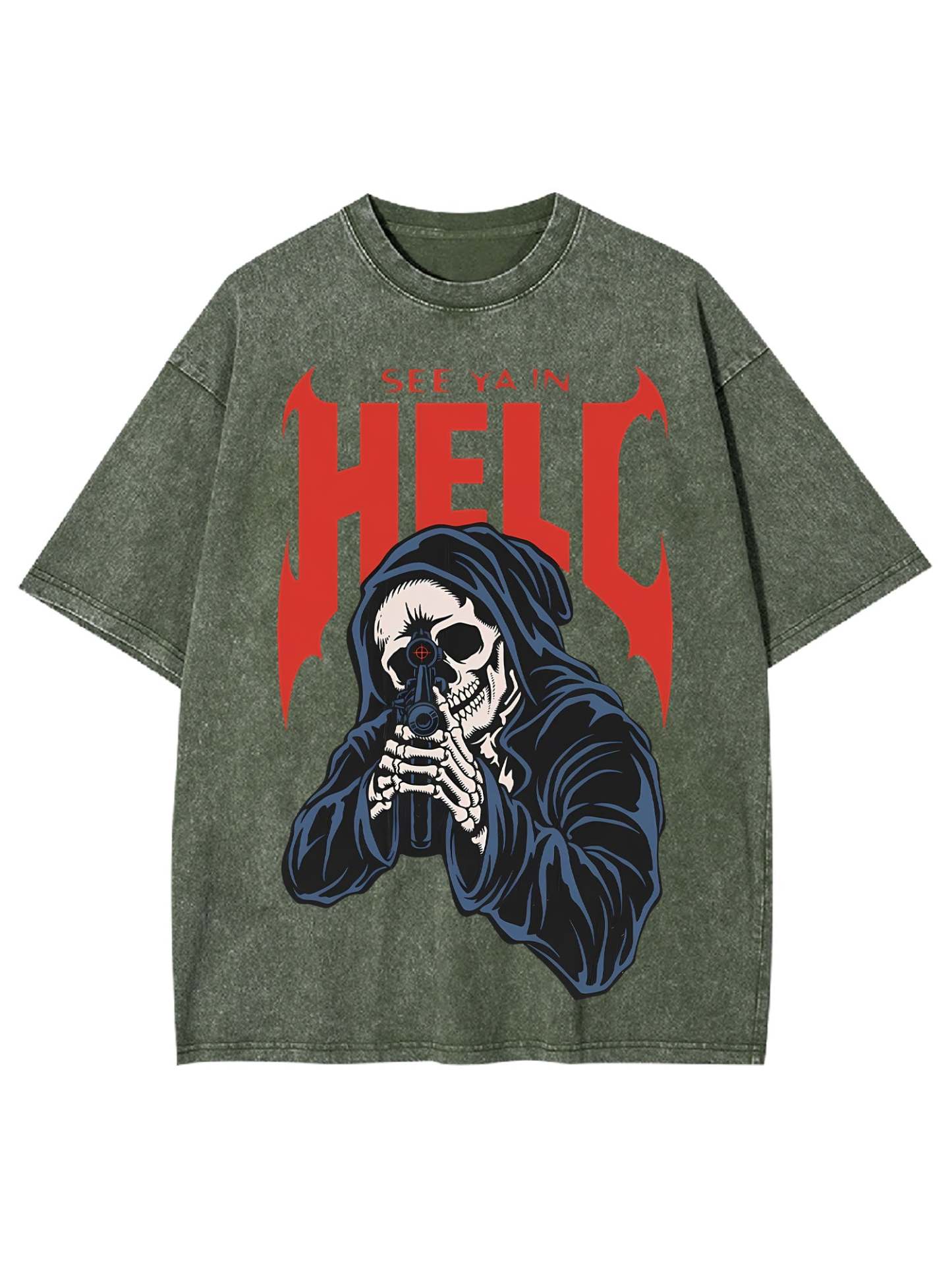 See Ya In Hell Washed Tshirt