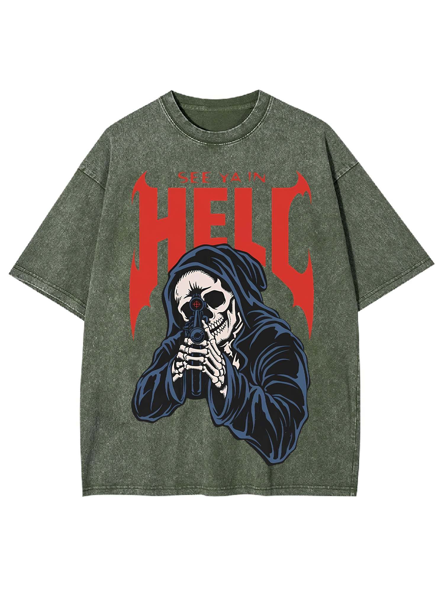 See Ya In Hell Washed Tshirt