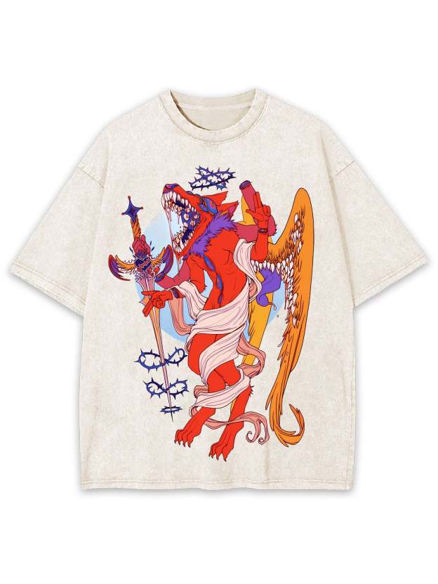 Divine Beast Of Chaos Washed Tshirt