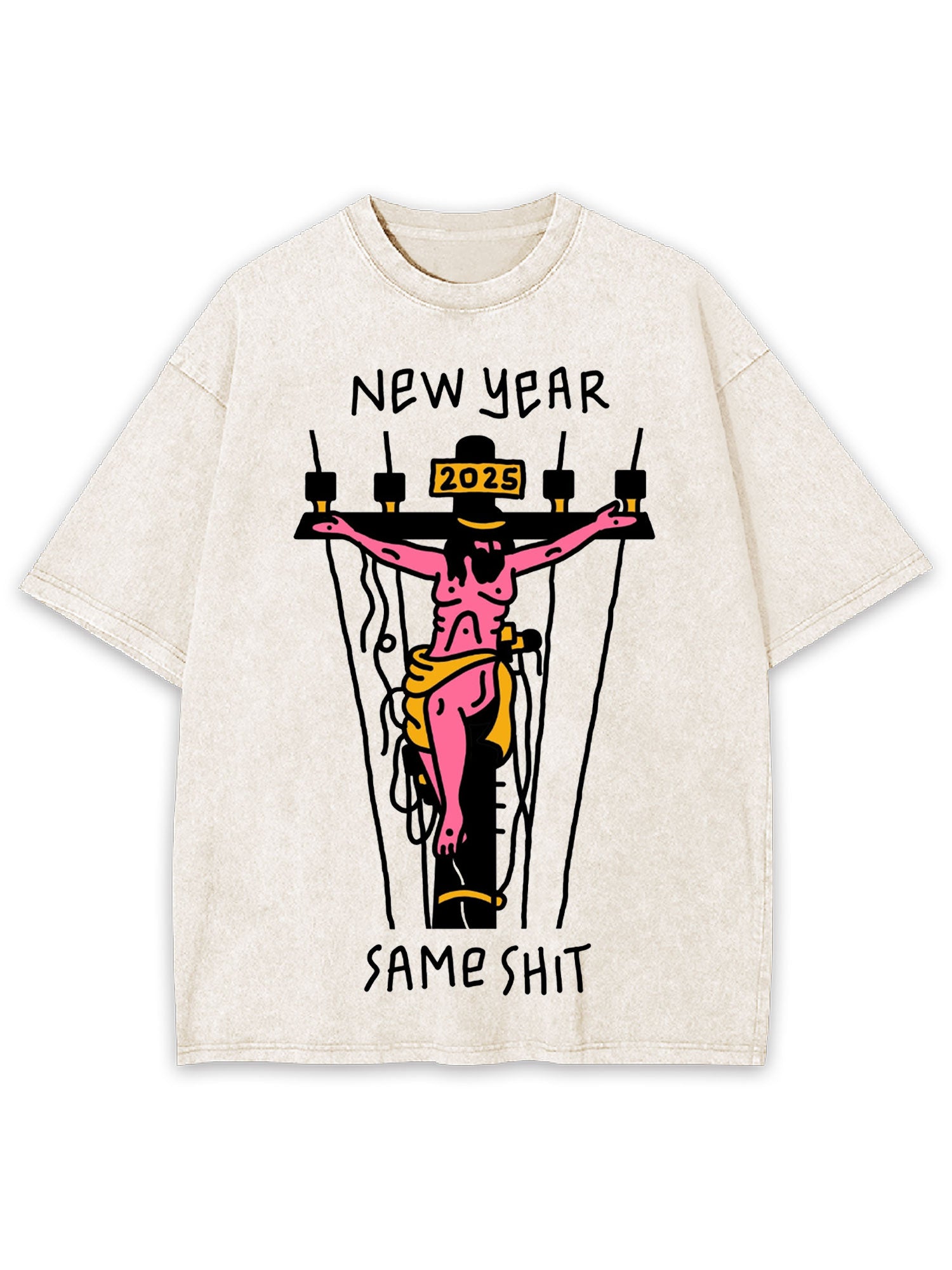 New Year Same Shit Washed Tshirt