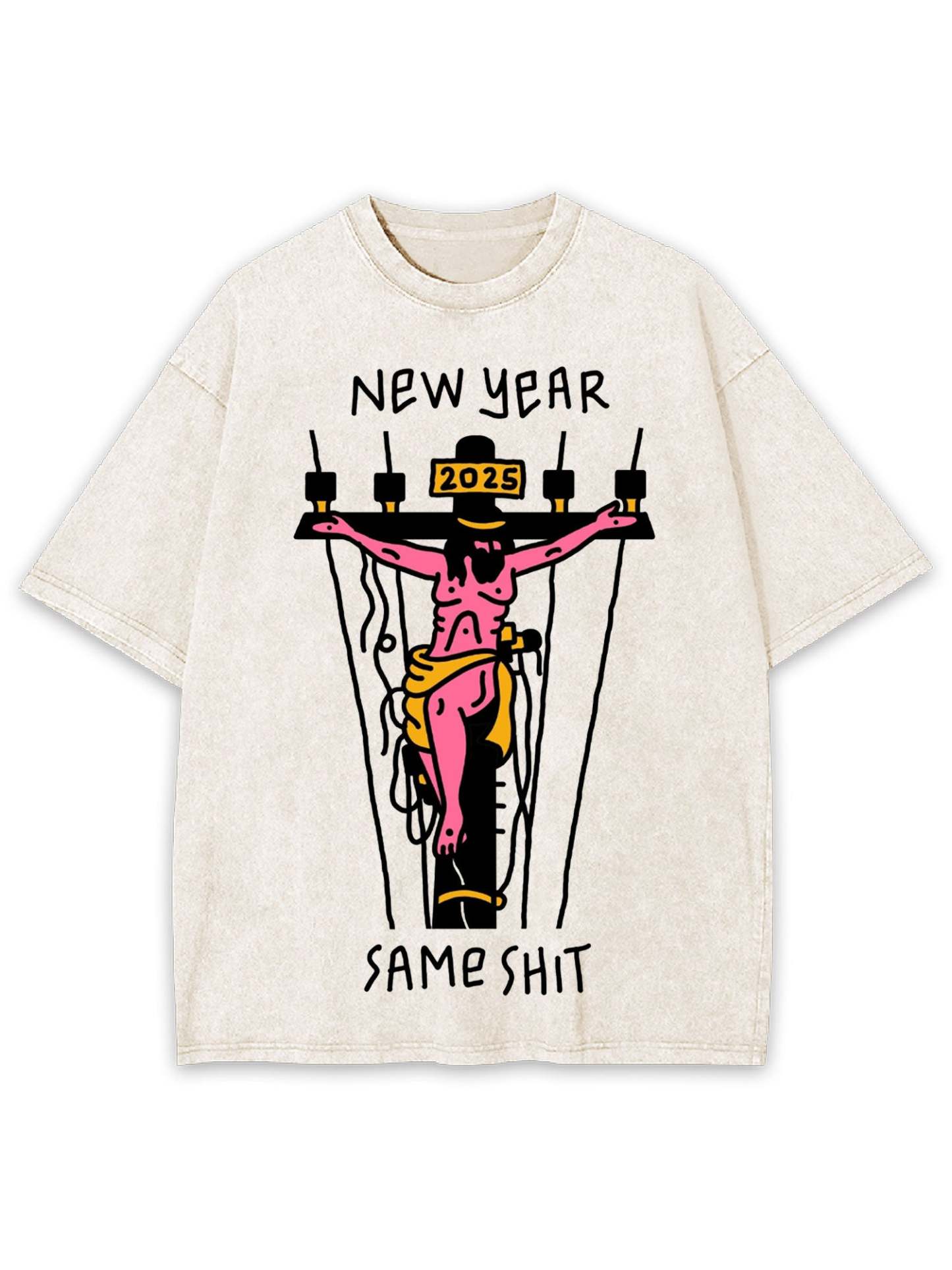 New Year Same Shit Washed Tshirt