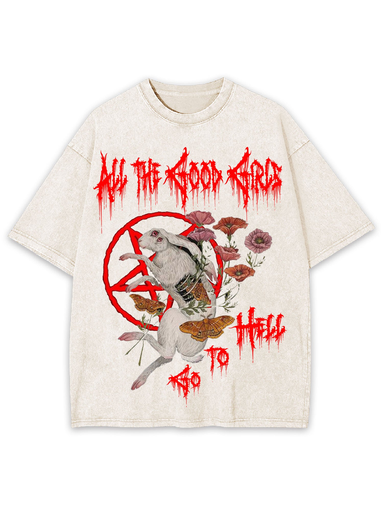 All The Good Girls Go To Hell Washed Tshirt