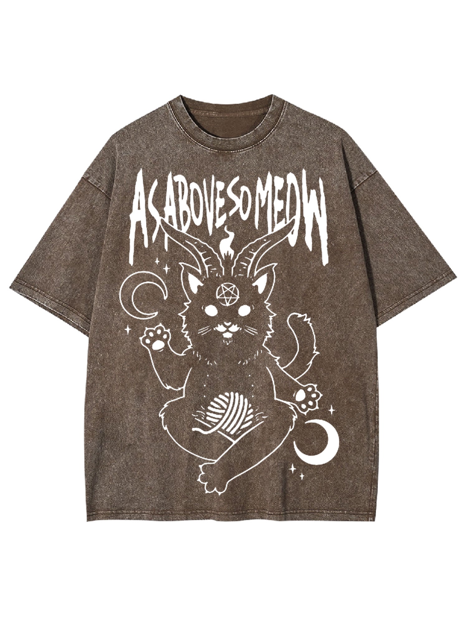 As Above So Meow Washed Tshirt