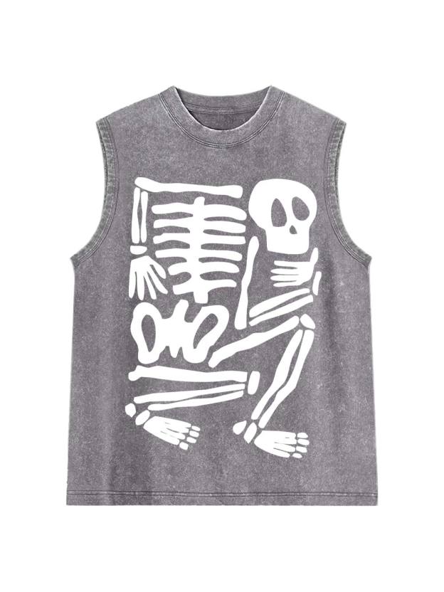 Skeleton Puzzle Washed Tank Top