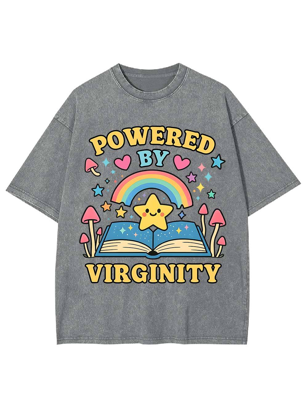 Powered By Virginity Washed Tshirt